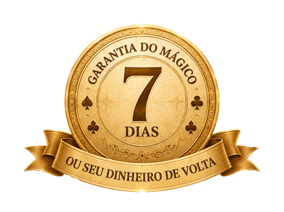 Selo de garantia do mágico, 7 dias ou seu dinheiro de volta