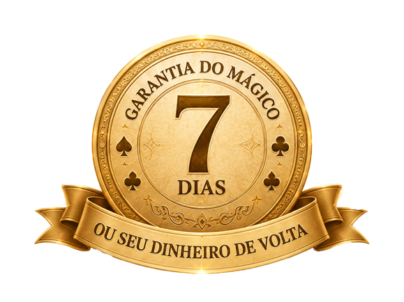 Selo de garantia do mágico, 7 dias ou seu dinheiro de volta